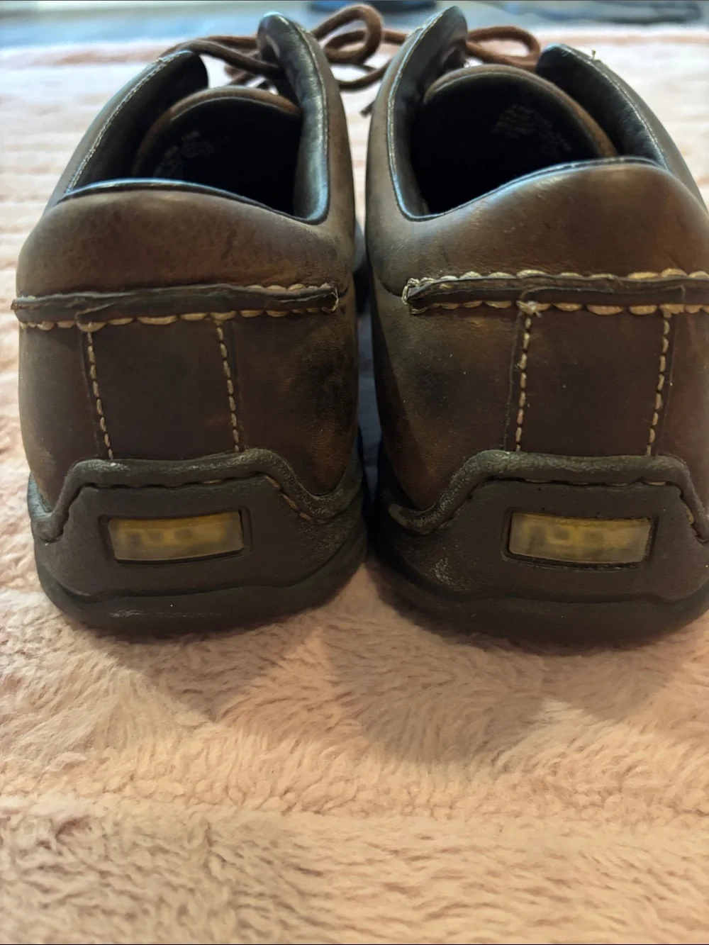 Rockport Men's Brown Leather Lace-Up Casual Shoes size 10